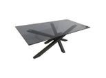 Xora Couchtisch, Grau, Schwarz, Metall, Glas, rechteckig, eckig, 60x45x120 cm, einfacher Aufbau, Wohnzimmer, Wohnzimmertische, Couchtische, Couchtische Glas