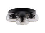 LUMICOUTURE LED Deckenleuchte "Phantom", schwarz (schwarz, rauchglas), 3, Ø 37cm H: 10,7cm, 1 Stk., Leuchten, Ø 39 cm, 1500 lm 2700 K, schwebende Optik, Rauchglas/Metall, schwarz, LED Deckenleuchte