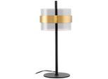 LUMICOUTURE LED Tischleuchte "Inside", gold (messingfarben, rauchglas), 1, Ø 21,5cm H: 49cm, 1 Stk., Leuchten, Ø 21,5 cm x 49 cm, 2000 lm, 2700 K, dimmbar, Rauchglas, messingfarben, LED Tischleuchte