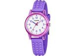 Quarzuhr CALYPSO WATCHES "Junior Collection", lila, Armbanduhren, Kinder, Quarzuhr, Armbanduhr, Silikonarmband, analog