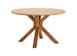 Landscape Esstisch , Akaziefarben , Holz , Akazie , vollmassiv , Holz , rund , eckig , 130x76x130 cm , Esszimmer, Esstische, Esstische