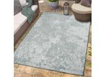 Outdoorteppich CARPET CITY "DUO RUG 5845", grün, B:200cm H:5mm L:290cm, Obermaterial: 100% Polypropylen, Teppiche, Outdoorteppich, Wendeteppich Wetterfest In- & Outdoor, Balkon, Terrasse, Wohnzimmer