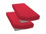 Spannbettlaken OTTO HOME "PHYSALIS in BASIC und PREMIUM Qualität, 100% Baumwolle", rot, B:90cm L:200cm, Jersey (110 g/m²), Obermaterial: 100% Baumwolle, Bettlaken, Spannbettlaken, für Matratzen bis 18 cm Höhe, Bettlaken, Spannbetttuch, pflegeleicht