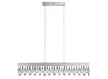 LUMICOUTURE LED Pendelleuchte "Celestia", chromfarben, kristallklar, 1, 1 Stk., Leuchten, L. 100 x H. 150 cm, 3300 lm, 2700 K, K9- Kristalle, LED Pendelleuchte