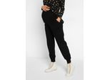 Umstandshose BONPRIX "Umstandshose aus weichem Strick", Damen, Gr. 36/38 (S), N-Gr, schwarz, Obermaterial: 50% Viskose, 26% Polyamid, 24% Polyester, loose fit, Hosen, aus weichem Strickmaterial, mit elastischen Rippbündchen am Saum