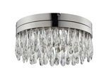 LUMICOUTURE LED Deckenleuchte "Celestia", transparent (chromfarben, kristallklar), 1, Ø 40cm H: 18cm, 1 Stk., Leuchten, Ø 40 cm, 3300 lm, 2700 K, K9- Kristalle, Memoryfunktion, LED Deckenleuchte