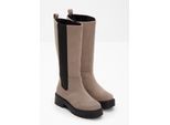 bonprix Stiefel, braun, Gr.41, Schöner Weitschaftstiefel in zeitlosem Design