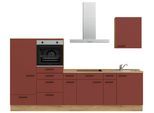 Küchenblock Easytouch Low m. Geräten Dunkelrot