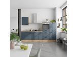 Küchenblock Easytouch Low m. Geräten Dunkelblau