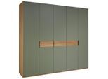Dieter Knoll Drehtürenschrank , Eichefarben, Olivgrün , Holz, Holzwerkstoff , Balkeneiche , furniert , 6 Fächer , 249.6x229.4x59.5 cm , Made in Germany , Beimöbel erhältlich, In verschiedenen Grössen erhältlich, in verschiedenen Holzdekoren erhältlich , Schlafzimmer, Komplette Schlafzimmer und Serien, Schlafzimmerserien