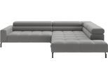 Ecksofa HOME AFFAIRE "Claya, 311 cm breit, L-Form, inkl. Kopfteilverstellung", grau, B:311cm H:71cm T:219cm, 95% Polyester, 5% Nylon, Sofas, Ecksofa, wahlweise elektrischer Sitzvorzug