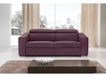2,5-Sitzer EGOITALIANO "Cabiria, Design und super Sitzkomfort", lila (plum), B:226cm H:97cm T:103cm, Sofas, 2 5-Sitzer, inkl. manuell verstellbarer Kopfstützen, mit Metallfüßen