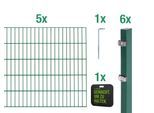 Doppelstabmattenzaun ALBERTS "Grundset", grün, H:120cm, Stahl, Zaunelemente, Doppelstabmattenzaun, Höhe: 80-200 cm, Gesamtlänge: 4-30 m, zum Einbetonieren
