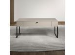 Couchtisch HOME AFFAIRE "San Pedro", beige (kaschmir, schwarz, kaschmir), B:110cm H:45cm T:68cm, Tische, Couchtisch, Couchtisch mit 1 Schub.K, Soft-Close & Unterflurauszug 110/68/45 cm