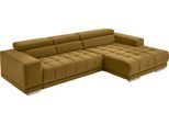 Ecksofa DIE PLANBAR "MP-IN15053 L-Form extra breiter Schenkel", gelb (curry), B:329cm H:73cm T:190cm, 100% Polyester, Sofas, Ecksofa, wahlweise mit Kopfteilverstellung und manueller Vorziehbank