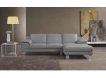 Ecksofa EGOITALIANO "Shakira, Design & Sitzkomfort auf hohem Niveau, Breite 236cm, L-Form", grau (stone), B:236cm H:84cm T:152cm, Leder »BULL« (echtes Rindsleder). Geschliffenes, pigmentiertes und behandeltes Rindsleder mit einer Dicke von 1, 3-1, 5 mm. Dieses Leder zeigt eine ziemlich weiche Hand mit einem halb undurchsichtigen Aussehen. Es handelt sich um ein geschütztes Leder. Eine leichte Deck