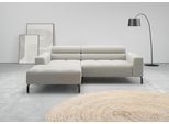Ecksofa HOME AFFAIRE "Claya, 223 cm breit, L-Form, Kopfteilverstellung", light grau, B:223cm H:71cm T:179cm, 88% Polyester, 12% Polyacryl, Sofas, Ecksofa, Moderne Steppung, weicher Polsteraufbau & saugroboterfreundliche Höhe