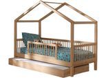 Hausbett VIPACK "Forrest mit hochwertiger und stabiler Verarbeitung, Made in Europe", natur buche, natur buche, natur buche, B:97,5cm H:170cm L:207,5cm, Betten, Hausbett, wahlweise ohne oder mit Textilhimmel