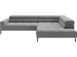 Ecksofa HOME AFFAIRE "Claya, 311 cm breit, L-Form, inkl. Kopfteilverstellung", grau, B:311cm H:71cm T:219cm, 95% Polyester, 5% Nylon, Sofas, Ecksofa, wahlweise elektrischer Sitzvorzug