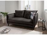 Ecksofa HOME AFFAIRE "Lazio modern und bequem, schmale Armlehnen, tolle Detailverarbeitung", grau (anthrazit, türkis), B:198cm H:94cm T:110cm, Sofas, Ecksofa, Armlehnen verstellbar