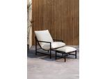Gartenlounge-Sessel VENTURE HOME "Corso, gepolstertes Loungemöbel für entspannte Outdoor-Momente", schwarz, B:70cm H:68cm T:86cm, 100% Polyester, Sessel, Gartenlounge-Sessel, Outdoorstuhl, Terassenstuhl, komfortabel, Stoffbezug, outdoor-geeignet