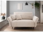 Ecksofa HOME AFFAIRE "Lazio modern und bequem, schmale Armlehnen, tolle Detailverarbeitung", beige (silber, zierkissen silber), B:255cm H:94cm T:102cm, 93% Polyester, 7% Polyamid, Sofas, Ecksofa, zwei verschiedene Fußfarben wählbar