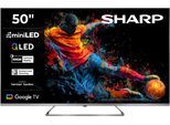 SHARP QLED Mini LED-Fernseher "4T-C50JPx", Energieeffizienz: E, grau, 50 ″, Fernseher, QLED Mini LED-Fernseher