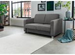Ecksofa HOME AFFAIRE "Lazio modern und bequem, schmale Armlehnen, tolle Detailverarbeitung", grau (grau, braun), B:159cm H:88cm T:87cm, 100% Polyester, Sofas, Ecksofa, mit 2 Einzelauszügen als Längsschläfer