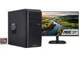 CAPTIVA Business-PC-Komplettsystem "Power Starter R98-525 TFT Bundle", Energieeffizienz: E, schwarz, ohne Betriebssystem, 8 GB RAM 500 GB SSD, Computer_Komplettsysteme, Business-PC-Komplettsystem