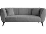 Ecksofa HOME AFFAIRE "Lazio modern und bequem, schmale Armlehnen, tolle Detailverarbeitung", grau, B:208cm H:83cm T:88cm, 100% Polyester, Sofas, Ecksofa, zwei verschiedene Fußfarben wählbar