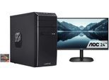 CAPTIVA Business-PC-Komplettsystem "Power Starter R98-537 TFT Bundle", Energieeffizienz: E, schwarz, Microsoft Windows 11 Home (64 Bit), 8 GB RAM 500 GB SSD, Computer_Komplettsysteme, Business-PC-Komplettsystem