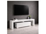 Lowboard OTTO HOME "MONICA, TV-Board, TV-Kommode, TV-Schrank, TV-Unterschrank, TV-Möbel", weiß (weiß hg), B:140cm H:47,5cm T:35cm, Spanplatte, Sideboards, Lowboard, Modernes Hochglanz TV-Board in 2 Farben, grifflos mit Push-to-Open