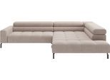 Ecksofa HOME AFFAIRE "Claya, 311 cm breit, L-Form, inkl. Kopfteilverstellung", beige (taupe), B:311cm H:71cm T:219cm, 100% Polyester, Sofas, Ecksofa, wahlweise elektrischer Sitzvorzug