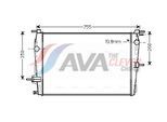 AVA QUALITY COOLING Kühler, Motorkühlung rt2458 für RENAULT