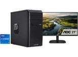 CAPTIVA Business-PC-Komplettsystem "Power-Starter I98-585 TFT Bundle", Energieeffizienz: E, schwarz, Microsoft Windows 11 Home (64 Bit), 8 GB RAM 500 GB SSD, Computer_Komplettsysteme, Business-PC-Komplettsystem