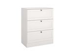 Kommode HOME AFFAIRE "Billund, Kommode, mit 3 Schubladen", weiß, B:70,2cm H:88,95cm T:41,5cm, Spanplatte, Sideboards, Kommode, Modernes, elegantes Design und verschiedene Größen & Varianten