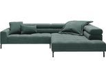 Ecksofa HOME AFFAIRE "Claya, 311 cm breit, L-Form, inkl. Kopfteilverstellung", grün, B:311cm H:71cm T:219cm, 88% Polyester, 12% Polyacryl, Sofas, Ecksofa, ohne elektrischen Sitzvorzug