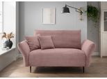 Ecksofa HOME AFFAIRE "Lazio modern und bequem, schmale Armlehnen, tolle Detailverarbeitung", rosa (silber, zierkissen silber), B:255cm H:94cm T:102cm, 93% Polyester, 7% Polyamid, Sofas, Ecksofa, zwei verschiedene Fußfarben wählbar