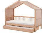 Hausbett VIPACK "Forrest mit hochwertiger und stabiler Verarbeitung, Made in Europe", buche natur, buche natur, buche natur, B:97,5cm H:170cm L:207,5cm, Betten, Hausbett, wahlweise ohne oder mit Textilhimmel