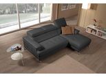 Ecksofa EGOITALIANO "Soul, Design und Sitzkomfort auf hohem Niveau, tolle Details, L-Form", schwarz, B:250cm H:99cm T:166cm, Leder »BULL« (echtes Rindsleder). Geschliffenes, pigmentiertes und behandeltes Rindsleder mit einer Dicke von 1, 3-1, 5 mm. Dieses Leder zeigt eine ziemlich weiche Hand mit einem halb undurchsichtigen Aussehen. Es handelt sich um ein geschütztes Leder. Eine leichte Deckschic