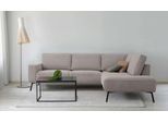 Ecksofa OTTO HOME "Vosby", beige (natural), B:260cm H:85cm T:208cm, 90% polyester, 10% nylon, Sofas, Ecksofa, 260 cm, Chenille, mit dekorativer Kedernaht, Wellenunterfederung
