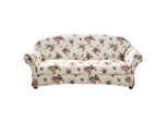 Max Winzer , Rot, Beige , Textil , Blume , 202x85x81 cm , Goldenes M, Made in Europe , Rücken echt , Wohnzimmer, Sofas & Couches, Sofas, 3er Sofas