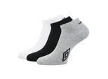 Umbro Trainingssokken met logo voor volwassenen (pak van 3) (Wit/Zwart/Grijs)