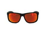 Ray-Ban Zonnebril Justin 4165 622/6Q Rubber Zwart Rode Spiegel