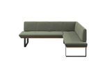 James Wood , Grün , Holz, Metall, Textil , Eiche , vollmassiv , L-Form , 245x175 cm , in verschiedenen Größen erhältlich , Esszimmer, Bänke, Polsterbänke