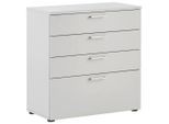 Mid.you , Hellgrau , Holzwerkstoff , 4 Schublade(n) Schubladen , 80.2x84.2x41 cm ,