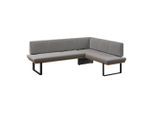 James Wood , Grau , Holz, Metall, Textil , Eiche , vollmassiv , L-Form , 225x175 cm , in verschiedenen Größen erhältlich , Esszimmer, Bänke, Polsterbänke