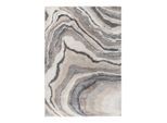 Obsession , Creme, Grau , Kunststoff, Textil , Abstraktes , rechteckig , 80x150 cm , Oeko-Tex® Standard 100 , für Fußbodenheizung geeignet ,