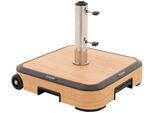 Sonnenschirmständer Alu Wood Trolley Sockel Eschefarben