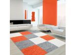 Hochflor-Teppich AYYILDIZ TEPPICHE "Life Shaggy 1501" Gr. 4, orange (terra), B:160cm H:30mm L:230cm, Kunstfaser, Teppiche, Wohnzimmer